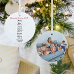 Ornamento natalizio in ceramica personalizzato con foto dei miei nipoti Regalo di Natale per i nonni e la famiglia