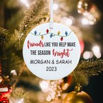 Personalised Friends Like You Ceramic Christmas Ornament Hanging Tree Decor Christmas Gift for Best Friend
