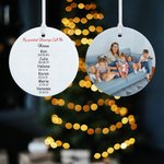 Ornamento natalizio in ceramica personalizzato con foto dei miei nipoti Regalo di Natale per i nonni e la famiglia