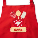 Personalised Baking Tools Adjustable Boy Girl Apron Chef Hat Set with Embroidered  Name and Pocket Birthday Gift for Kids Cooking Lovers