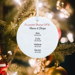 Ornamento natalizio in ceramica personalizzato con foto dei miei nipoti Regalo di Natale per i nonni e la famiglia