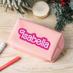 Personalizado Retro Dolly Fuente Bolsa de maquillaje Bolsa de cosméticos de viaje con nombre Cumpleaños Boda Dama de honor Despedida de soltera Regalo