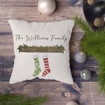Henkilökohtainen joulusukka perhe monivärinen heittää tyynyn kansi Home Decor nimi syntymäpäivä joululahja perheelle ystävä