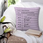 Personalised Librarian Date Due Card Nostalgia Throw Pillow Cover Christmas Birthday Gift for Book Lover Reader