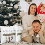 Henkilökohtainen joulusukka perhe monivärinen heittää tyynyn kansi Home Decor nimi syntymäpäivä joululahja perheelle ystävä