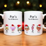 Personliga morföräldrars julkakor 11oz keramisk mugg med barnbarns namn Julklapp till morförälder