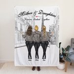 Gepersonaliseerde Moeder en Dochter Voor altijd verbonden Shopping Deken Verjaardag Moederdag Cadeau voor Moeder Dochter