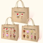 Personalized Grandma's Mom's Christmas Cookie Tote Bag with Kids Grandkids Names Christmas Birthday Gift for Mom Grandma