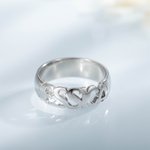 Personalized Sterling Silver Name Ring Minimalist Jewelry Wedding Anniversary Mother's Day Gift for Her