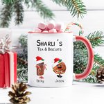 Personliga morföräldrars julkakor 11oz keramisk mugg med barnbarns namn Julklapp till morförälder