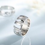 Personalized Sterling Silver Name Ring Minimalist Jewelry Wedding Anniversary Mother's Day Gift for Her
