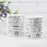 Spersonalizowany kubek ceramiczny z imieniem i nazwiskiem z Biblioteki Kawy z Codzienną Afirmacją Prezent dla Przyjaciela Rodziny Miłośnika Czytania Książek