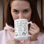 Spersonalizowany kubek ceramiczny z imieniem i nazwiskiem z Biblioteki Kawy z Codzienną Afirmacją Prezent dla Przyjaciela Rodziny Miłośnika Czytania Książek