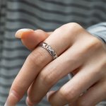 Personalized Sterling Silver Name Ring Minimalist Jewelry Wedding Anniversary Mother's Day Gift for Her
