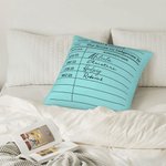 Personalised Librarian Date Due Card Nostalgia Throw Pillow Cover Christmas Birthday Gift for Book Lover Reader