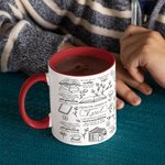 Spersonalizowany kubek ceramiczny z imieniem i nazwiskiem z Biblioteki Kawy z Codzienną Afirmacją Prezent dla Przyjaciela Rodziny Miłośnika Czytania Książek