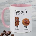 Personliga morföräldrars julkakor 11oz keramisk mugg med barnbarns namn Julklapp till morförälder