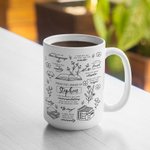 Spersonalizowany kubek ceramiczny z imieniem i nazwiskiem z Biblioteki Kawy z Codzienną Afirmacją Prezent dla Przyjaciela Rodziny Miłośnika Czytania Książek