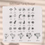 Collier Médaillon Gravé Personnalisé avec Photo Texte 1-4 Fleurs de Naissance Cadeau de Fête des Mères pour Femme