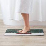 Tapis d'accueil personnalisé du Père Noël au volant d'une voiture Tapis de porte antidérapant et absorbant Cadeau de Noël pour la famille et les amis