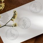 Personlig Från biblioteket i Wildflower Book Embosser Stämpel Present för författare Bokklubb Böcker älskare