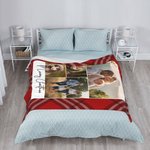 Gepersonaliseerde 4 foto's Collage Buffalo Plaid Zachte Deken Kerst Verjaardag Gift voor Vrienden Familie