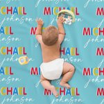 Couverture Personnalisée Multicolore Nom Disponible Bébé Enfant Funny Fleece Sherpa Blanket Home Decoration Newborn Baby Shower Christmas Gift for Fam
