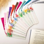 Gepersonaliseerde Waterverf Geboortebloem Bladwijzer met Kwastje en Naam Verjaardagscadeau voor Vrouwen Meisjes Boekenliefhebber