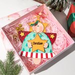 Gepersonaliseerd Kerstmis engel houten ornament Jingle Bell vorm vakantie thema opknoping ornament met kraal strikje kerstcadeau voor familie vriend k