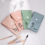 Personalizado Zodiaco Nacimiento Flor Pincel Bolsa de Maquillaje con 8 Pcs Pinceles de Maquillaje Cumpleaños Boda Navidad Regalo para Ella