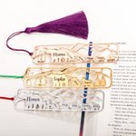 Segnalibro personalizzato della famiglia di mamma orso con nome e nappina Appassionato di lettura Regalo di Natale essenziale per la famiglia che ama 