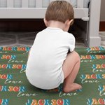 Couverture Personnalisée Multicolore Nom Disponible Bébé Enfant Funny Fleece Sherpa Blanket Home Decoration Newborn Baby Shower Christmas Gift for Fam