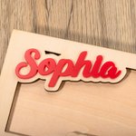 Portavalori personalizzato in legno di Babbo Natale con alce e testo inciso Regalo di Natale unico per bambini e famiglia