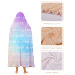 Manta polar ártica personalizada con capucha y nombre de dibujos animados Suave y cálido regalo de cumpleaños y Navidad para niños