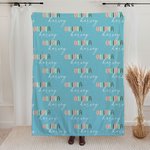 Couverture Personnalisée Multicolore Nom Disponible Bébé Enfant Funny Fleece Sherpa Blanket Home Decoration Newborn Baby Shower Christmas Gift for Fam