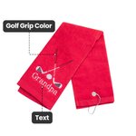 Toalla de Golf Personalizada con Nombre Bordado en Color y Clip Accesorios de Golf para Navidad Jubilación Regalo para Hombres Mujeres Aficionados al 