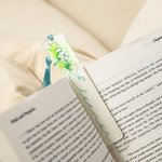 Gepersonaliseerde Waterverf Geboortebloem Bladwijzer met Kwastje en Naam Verjaardagscadeau voor Vrouwen Meisjes Boekenliefhebber