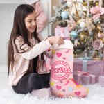 Bas de Noël Mode Poupée Rose Personnalisé avec Nom Décoration de l'arbre de Noël Cadeau parfait pour la famille Les enfants