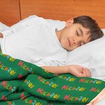 Manta polar ártica personalizada con capucha y nombre de dibujos animados Suave y cálido regalo de cumpleaños y Navidad para niños