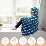 Manta polar ártica personalizada con capucha y nombre de dibujos animados Suave y cálido regalo de cumpleaños y Navidad para niños