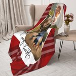 Gepersonaliseerde 4 foto's Collage Buffalo Plaid Zachte Deken Kerst Verjaardag Gift voor Vrienden Familie