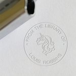 Timbro a secco personalizzato per libri a tema animale con nome Regalo di Natale e compleanno per gli amanti dei libri Club del libro