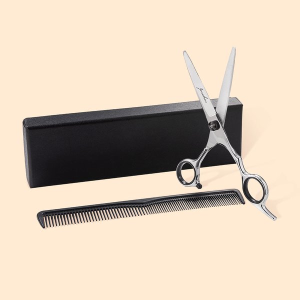 Personalized Stainless Steel Barber Scissors and Comb Set with Engraved Text Christmas Birthday Gift For Barber Beauticians