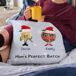 Personalizzato Natale Nanny's Little Character Throw Pillow Cover con i nomi dei nipoti Natale Compleanno Regalo per la festa della mamma per la nonna