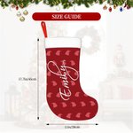 Personalizzato Gingerbread Man Santa Hat Calze di Natale con nome Decorazione casa regalo per la famiglia bambini