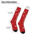 Personalisierte bunte Schneeflocke Stern Bogen Crew Socken Knie hohe Socken weichen Komfort atmungsaktive Socken Weihnachten Geschenk für Familie Freu