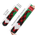Personalizzato Natale Babbo Natale Pinguino Snowman Crew Socks Calzini alti fino al ginocchio Morbido Comfort Traspirante Regalo di Natale per gli ami