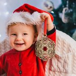 Personalized Christmas Wooden Snowflake Ornament with Name Christmas Tree Decor Christmas Gift for Family Friend