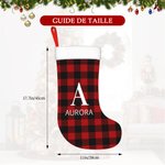 Bas de Noël Personnalisé avec Nom et Initiale Décoration Noël Cadeau Noël pour Ami ou Famille
