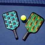 Coperta personalizzata per cani e gatti con ritratto di animale domestico Set di 2 regali per i proprietari di animali domestici amanti del pickleball